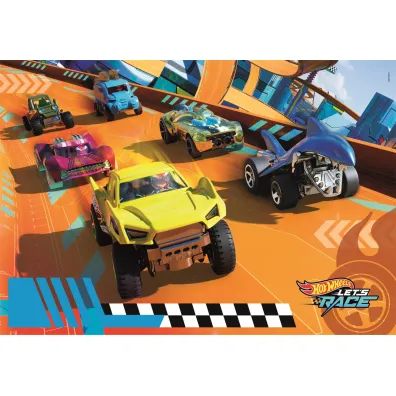 Puzzle 104 el. Maxi SuperColor. Hot Wheels Clementoni