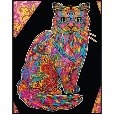 Kolorowanka welwetowa Kot d�ugow�osy 47x35cm