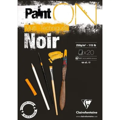 Clairefontaine Blok A3 czarny 250g 20ark