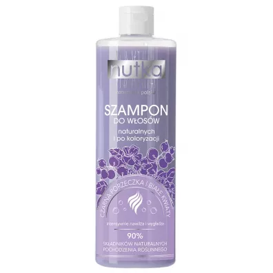 Nutka Szampon do w�os�w naturalnych i po koloryzacji Czarna Porzeczka i Bia�e Kwiaty 400 ml