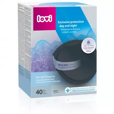 Lovi Wk�adki laktacyjne Discreet Elegance czarne 40 szt.