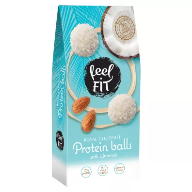 Feel Fit Kulki proteinowe z migdaami bez cukru 63 g