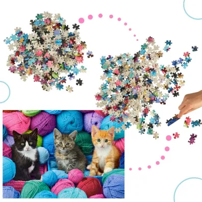 Puzzle 300 el. Kittens in Yarn Store Castorland