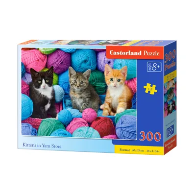 Puzzle 300 el. Kittens in Yarn Store Castorland