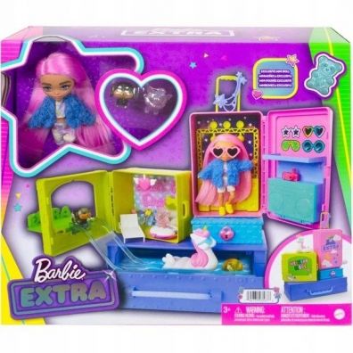 Barbie Extra Zestaw + Maa lalka + zwierztka HDY91 Mattel
