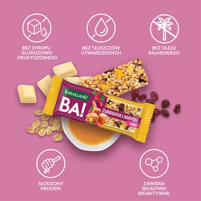 Bakalland Baton BA!lans urawina z karmelem 38 g