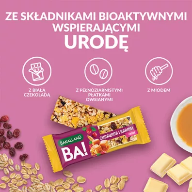 Bakalland Baton BA!lans urawina z karmelem 38 g
