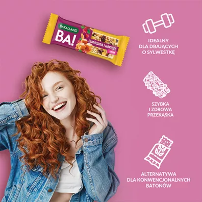 Bakalland Baton BA!lans urawina z karmelem 38 g