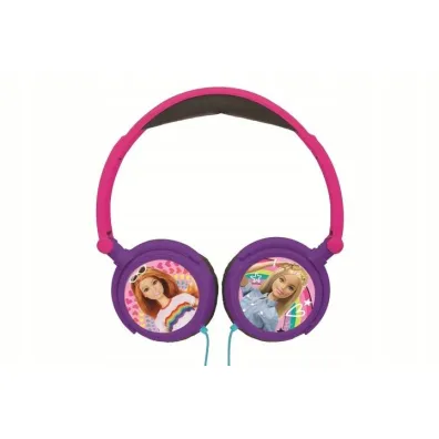 Sk�adane s�uchawki przewodowe stereo Barbie z g�o�no�ci� bezpieczn� dla dzieci Lexibook HP010BB