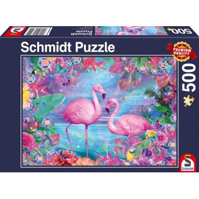 Puzzle 500 el. Flamingi Schmidt