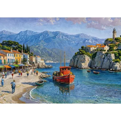 Puzzle 1000 el. Seaside Village CherryPazzi