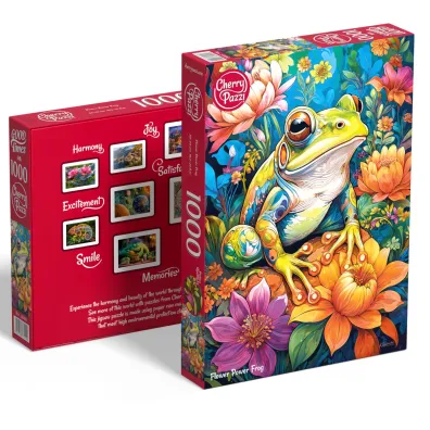 Puzzle 1000 el. Flower Power Frog CherryPazzi