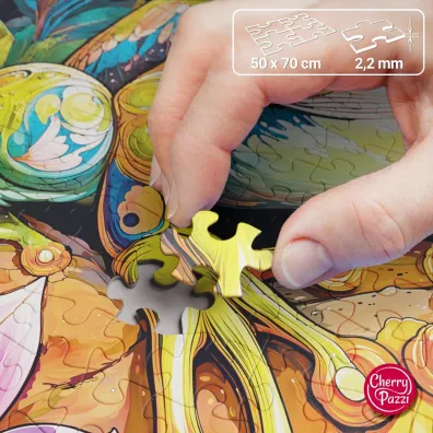 Puzzle 1000 el. Flower Power Frog CherryPazzi