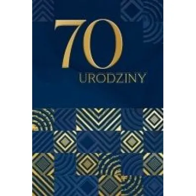 Karnet B6 LUX 70 urodziny, granatowe - Dl Kk
