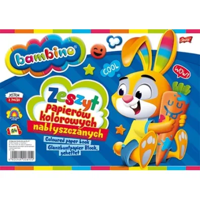 St. Majewski Zeszyt papierw kolorowych nabyszczany A4 Bambino