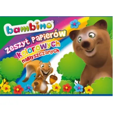St. Majewski Zeszyt papierw kolorowych nabyszczany A4 Bambino