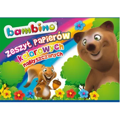 St. Majewski Zeszyt papierw kolorowych nabyszczany A4 Bambino