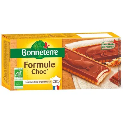 Bonneterre Herbatniki z czekolad� z nadzieniem mlecznym 125 g Bio