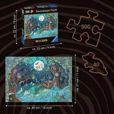Puzzle drewniane 500 el. Ba�niowy Las Ravensburger