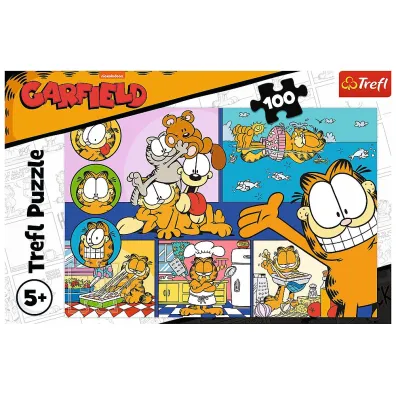 Puzzle 100 el. Leniwy Garfield Trefl