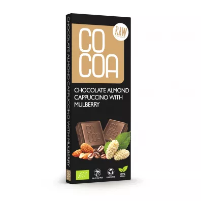 Cocoa Czekolada cappuccino migda�owe z morw� 40 g Bio