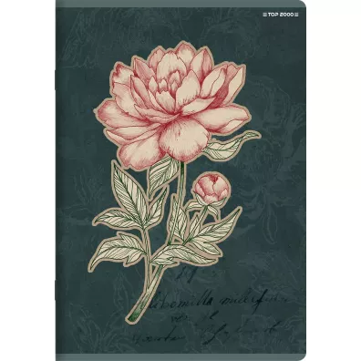 Top-2000 Zeszyt Flowers A4 z marginesem kratka, 5mm, margines 60 kartek