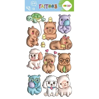 Tatua�e zmywalne BUBBLE KAPI FUN 100x200mm Happy Color