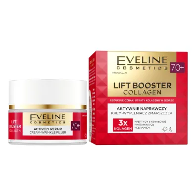 Eveline Cosmetics Lift Booster Collagen krem do twarzy 70+ 50 ml