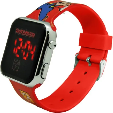 Zegarek LED z kalendarzem Super Mario GSM4107