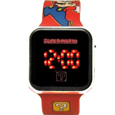 Zegarek LED z kalendarzem Super Mario GSM4107