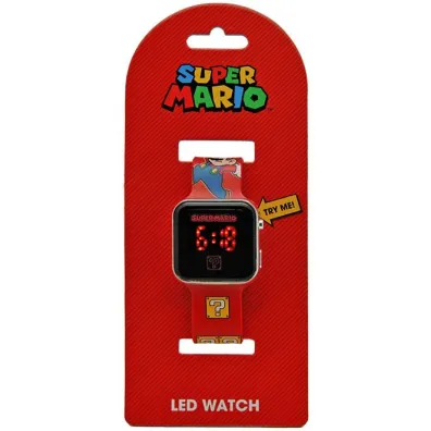 Zegarek LED z kalendarzem Super Mario GSM4107