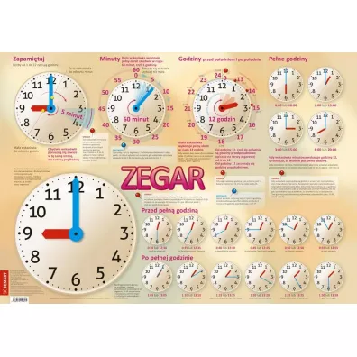 Plansza edukacyjna Zegar + ksi��eczka