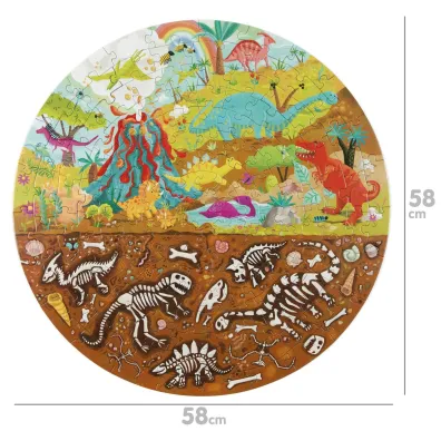 Puzzle okr�g�e 150 el. Dinozaury Boppi