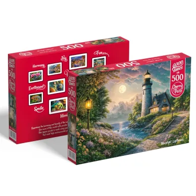 Puzzle 500 el. Moonlight Lighthouse CherryPazzi