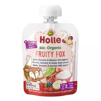 Holle Mus owocowy z jogurtem Owocowy Lisek 85 g Bio