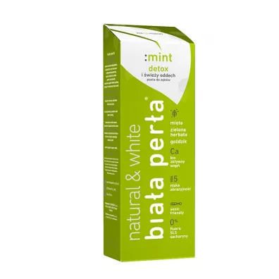 Bia�a Per�a Natural & White Detox �wierzy oddech pasta do z�b�w Mint 75 ml