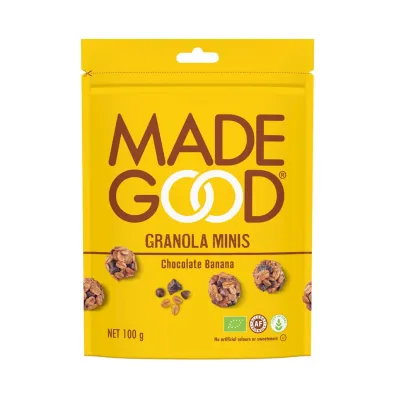 Madegood Granola minis z czekolad� i bananem bezglutenowa 100 g Bio