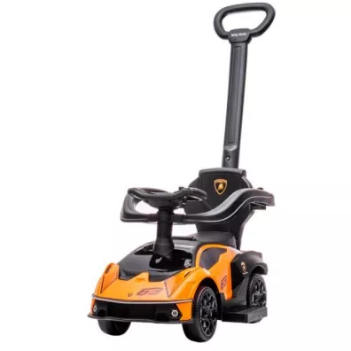 Je�dzik pojazd z r�czk� LAMBORGHINI ESSENZA SC V12 pomara�czowy Orange Milly Mally