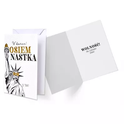 Kukartka Karnet B6 GS-006 Urodziny 18 statua
