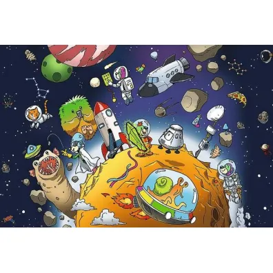Puzzle UFT 100 el. Trefliki w kosmosie Rodzina Treflik�w 16542