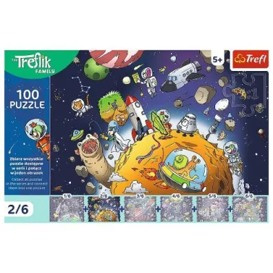 Puzzle UFT 100 el. Trefliki w kosmosie Rodzina Treflik�w 16542