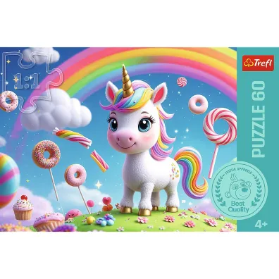 Puzzle 60 el. Cukierkowy �wiat Trefl