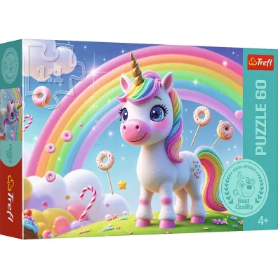 Puzzle 60 el. Cukierkowy �wiat Trefl