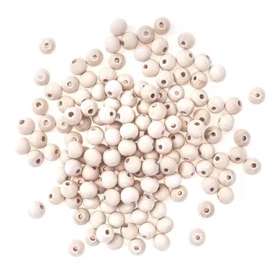 Dalprint Koraliki drewniane kulki 10mm, 40g