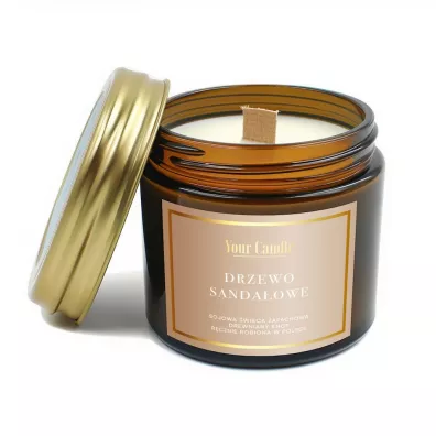 Your Candle �wieca sojowa zapachowa z drewnianym knotem drzewo sanda�owe 120 ml