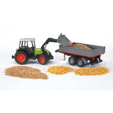 Traktor Claas Nectis 267F z �adowark� i przyczep� BRUDER BR-02112