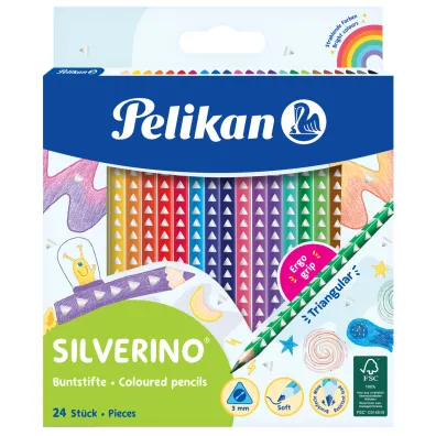 Pelikan Kredki tr�jk�tne Silverino 24 szt.