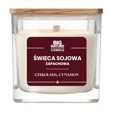 Big Nature �wieca sojowa o zapachu CZEKOLADA-CYNAMON 220 g