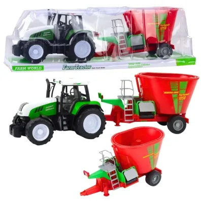 Traktor rolniczy z przyczep� mieszalnik paszy LeanToys