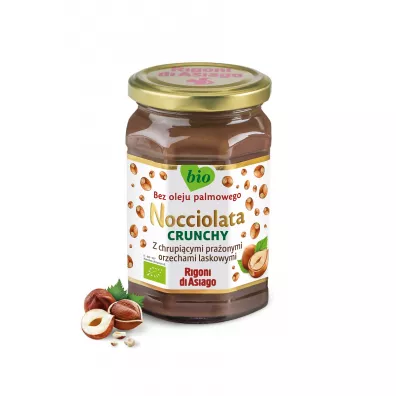 Nocciolata Krem z orzech�w laskowych i kakao crunchy bezglutenowy 250 g Bio